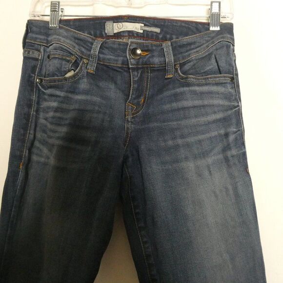 Level 99 Lily Skinny Straight Leg Jeans Anthropologie Size 26 Whiskered - Picture 3 of 12